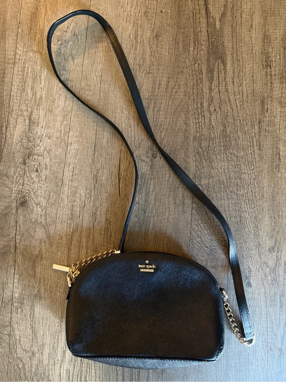 kate spade Black Crossbody with Gold-Tone Chain